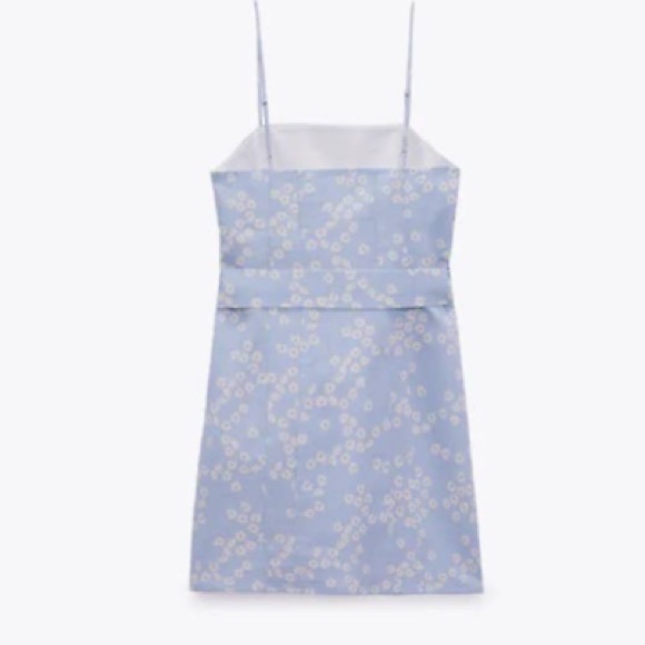 Zara floral print linen mini dress - Picture 6 of 8